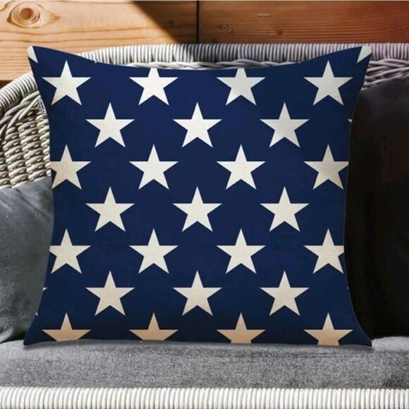 Stars Pattern Patriotic Outdoor/Indoor Pillow Cover - Picture 5 of 5